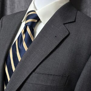 Baroni Couture Sport Coat 42L Charcoal Gray Wool Blazer Jacket Classic Business‎